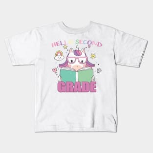 hello second grade kids and baby back to school gift Kids T-Shirt